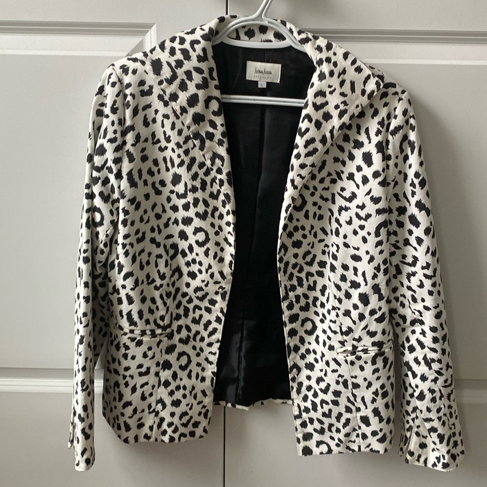 Neiman Marcus Exclusive leopard print blazer
